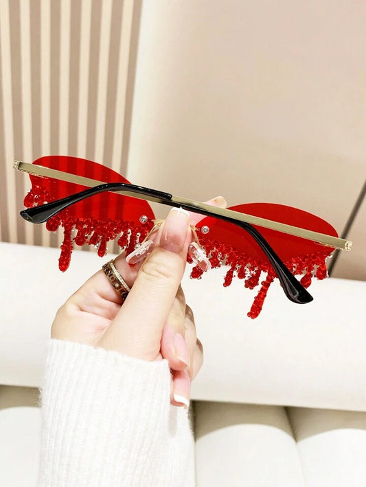 CRIMSON DRIP Decorative Sunglasses